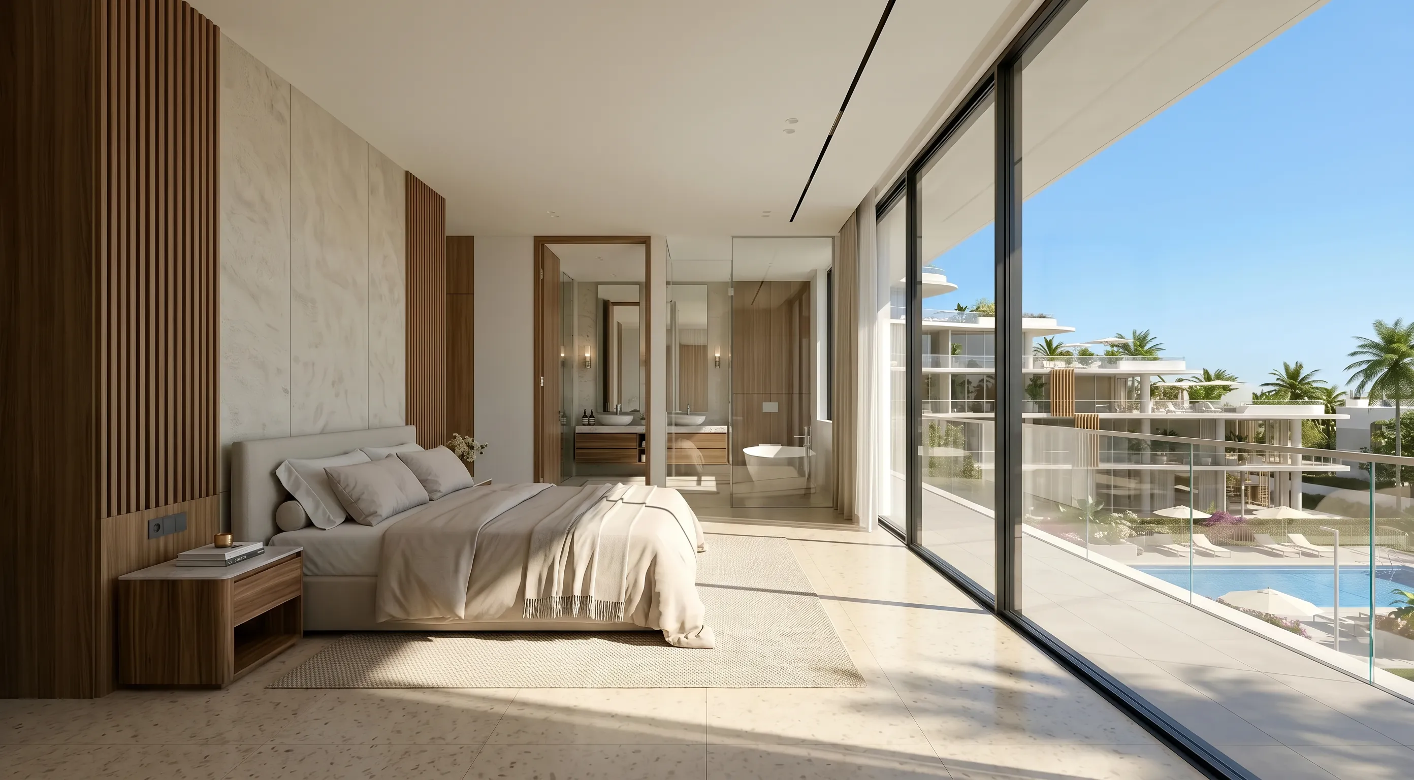The Palms Resort — Dormitorio con terraza